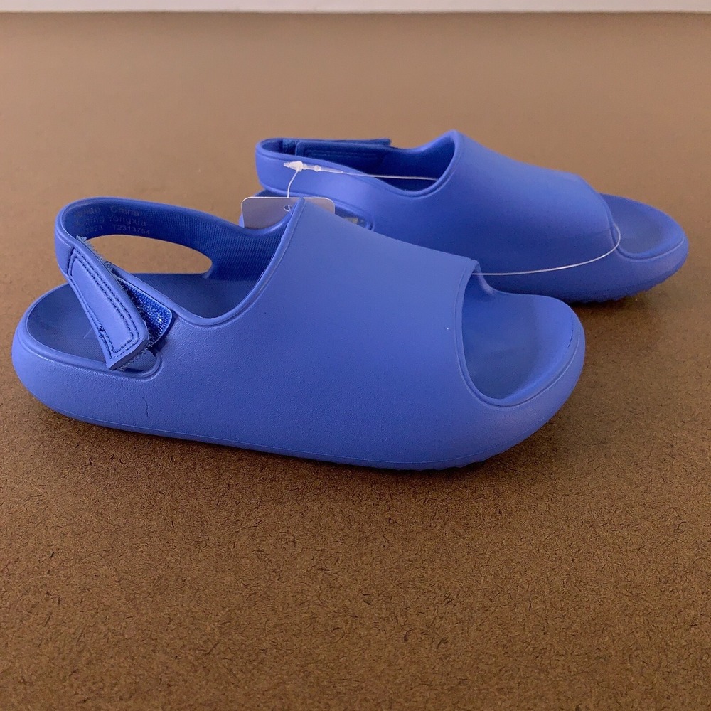 32 Degrees Cool Youth Size Small (11-12) Blue Cushioned Slide Sandals NWT